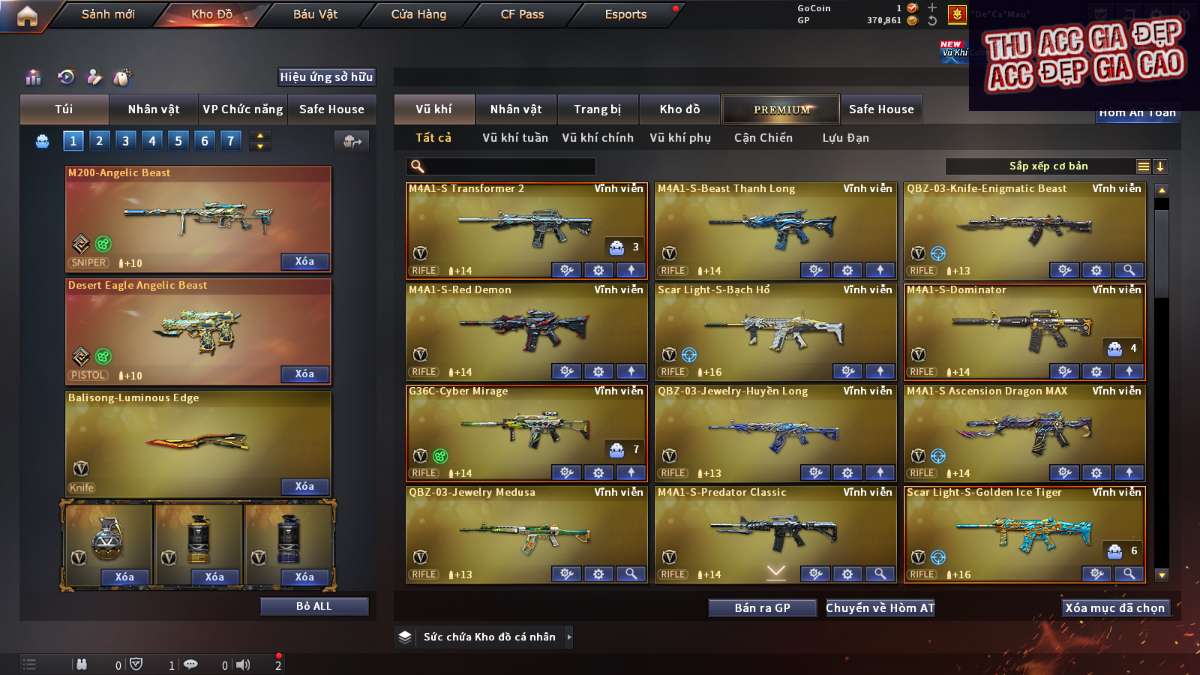 shop acc cf uy tin gia re
